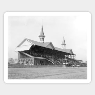 Derby Day at Churchill Downs, 1901. Vintage Photo Sticker